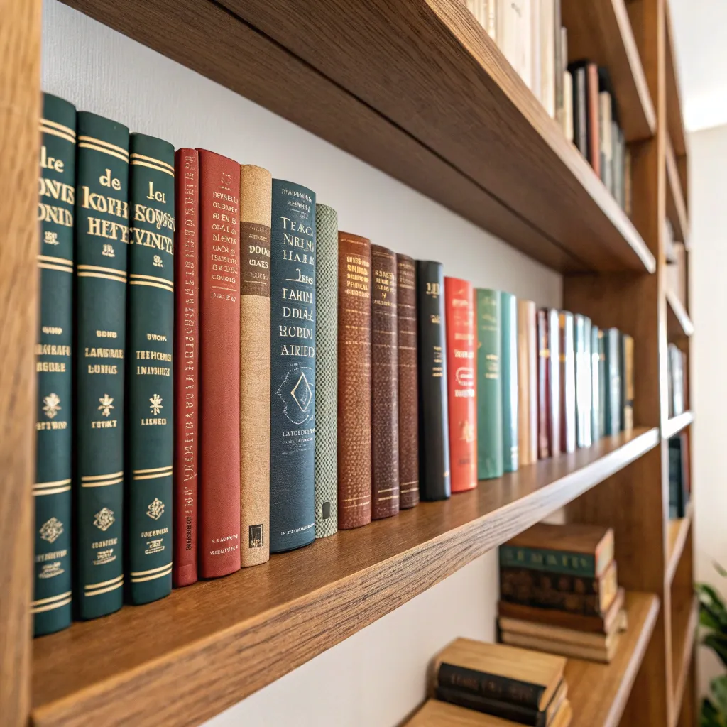 Books on a shelf